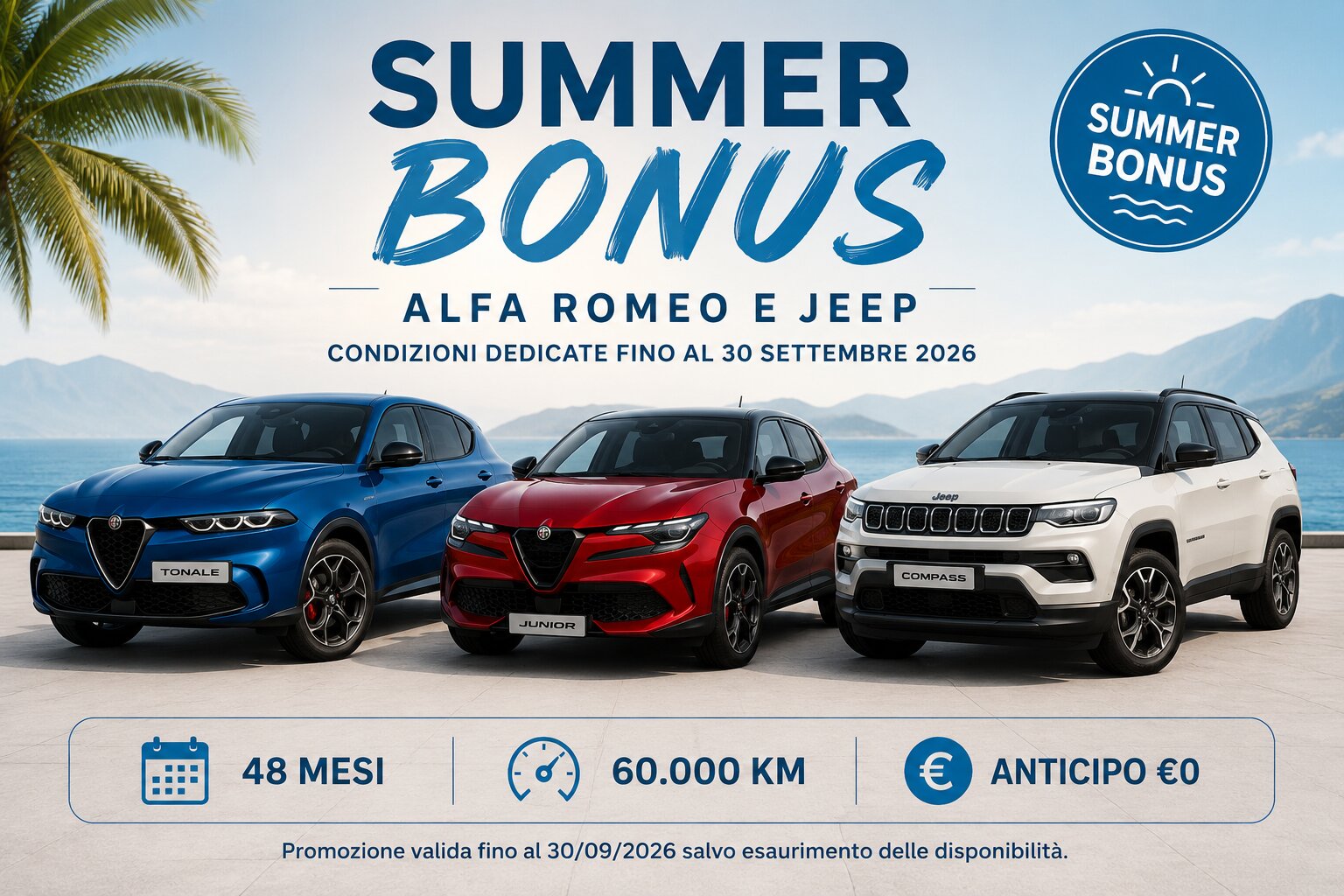 Summer Bonus 2026 Alfa Romeo e Jeep